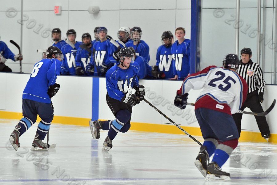 Wheaton College Men\'s Ice Hockey vs Middlesex Community College. - Photo By: KEITH NORDSTROM